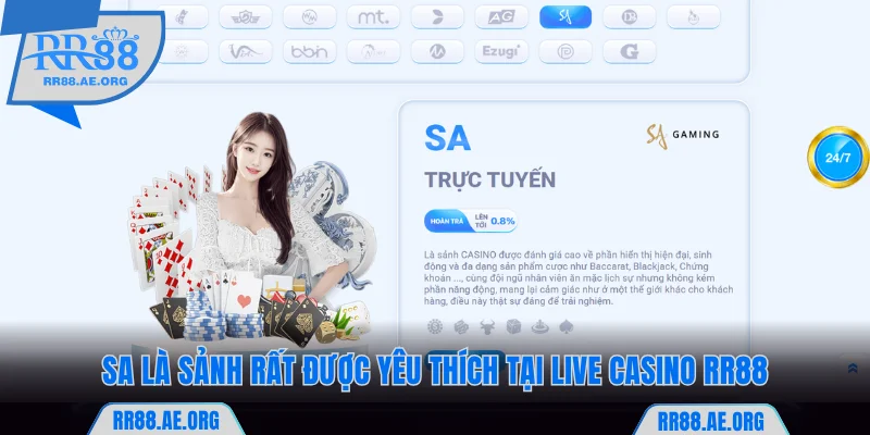 Live Casino RR88 - Trải Nghiệm Đỉnh Cao Cùng Dealer Xinh Đẹp 6 SA là sảnh rất được yêu thích tại live casino RR88